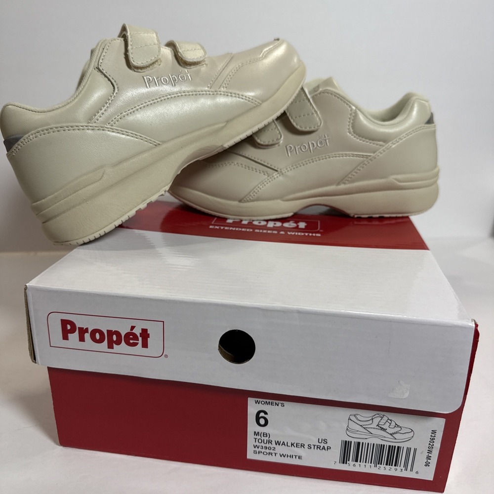 Propet Tour Walker Strapโ Walking Womens Beige Sneakers Athletic Shoes NEW